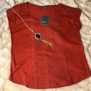 89th & Madison Burnt Orange Top S